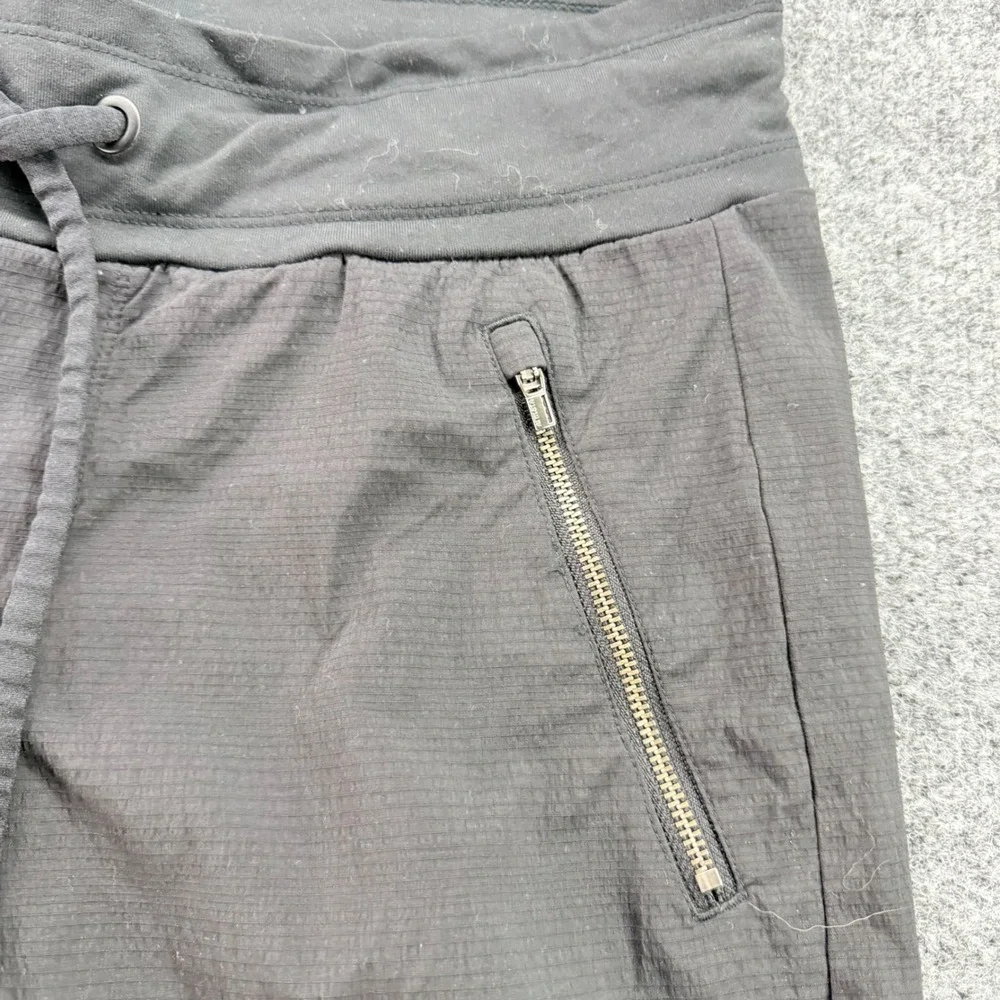 Athleta La Viva Jogger‎ Pants Black Ripstop Hiking Travel Size 8  Cargo Zipper